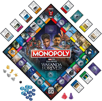 Hasbro Gaming Monopoly: Marvel Studios' Black Panther: Wakanda Forever Edition Board Game for Families and Kids Ages 8+, Game for 2-6 Players