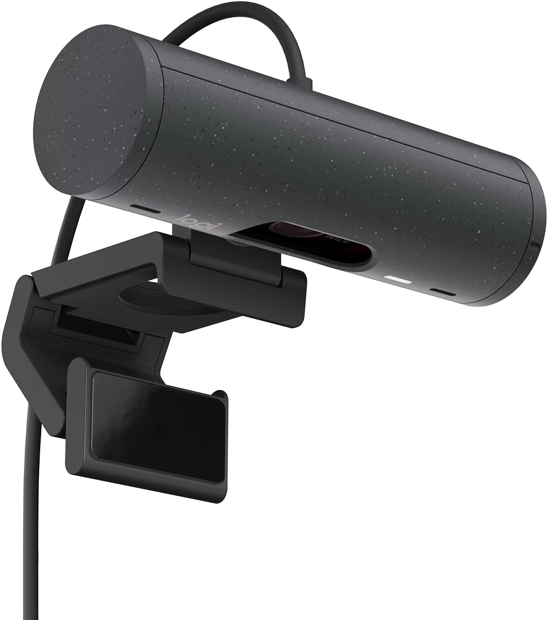 Logitech Brio 505 Full HD webcam with auto light correction, auto-framing, Show Mode, dual noise reduction mics, privacy shutter - Works with Microsoft Teams, Google Meet, Zoom - Grey
