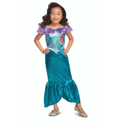 Disney Official Standard Ariel Costume, Little Mermaid Costume Kids, Mermaid Dress for Girls, Ariel Dress Up for Girls Fish Outfit, World Book Day Costumes for Girls