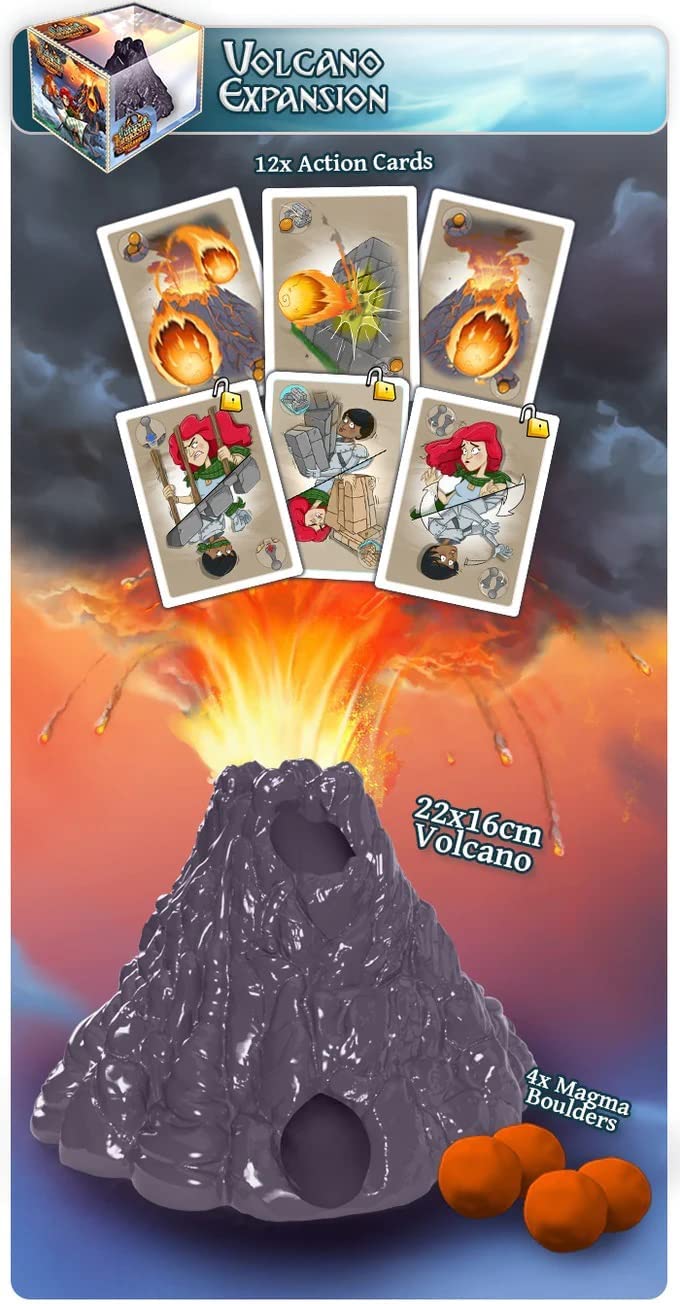 Vesuvius Media Catapult Kingdoms: Volcano! Expansion (KICKSTARTER Exclusive) Ready, aim... Ouch! HOT! HOT! HOT! Defend Your Castle from Flowing Lava!