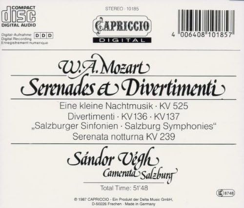 Mozart: Serenades & Divertimenti Vol 2