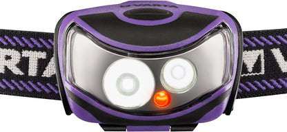 VARTA Light Torch Head lamp Robust (Drop Test 2 m) and Splash-Proof (IPX4) housing, Purple