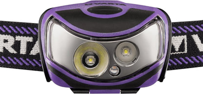 VARTA Light Torch Head lamp Robust (Drop Test 2 m) and Splash-Proof (IPX4) housing, Purple