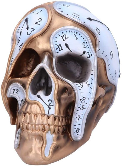 Nemesis Now Time Goes by Skull, Gold, 17.5cm