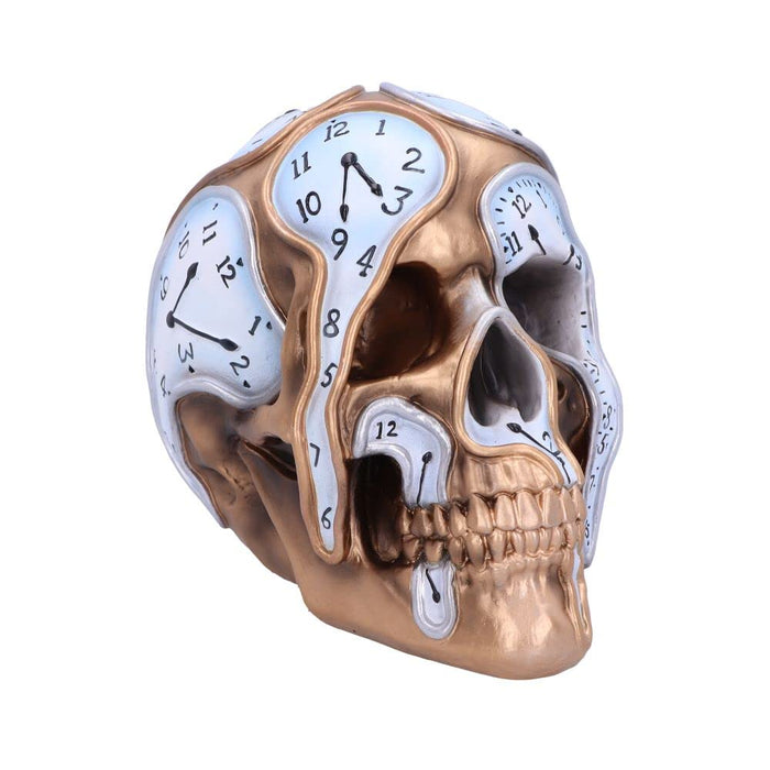 Nemesis Now Time Goes by Skull, Gold, 17.5cm