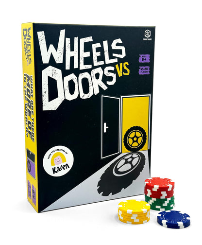 Format Games Wheels Vs Doors Party Game | Hilarious Game Based on Social Media Discussions | Fun Family Game for Adults and Kids | Ages 8+ | 2-20 Players | Average Playtime 30+ Minutes | Made