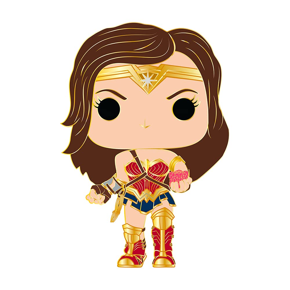 Funko 182249 Dc Figurine: Justice League Pop Pin Enamel Wonder Woman W/Chase, Multi-Colour, FNDCCPP0011