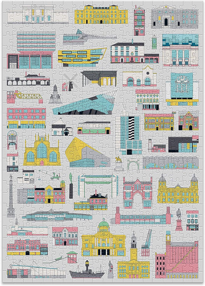 Cloudberries Buildings - Fun 500-Piece Buildings Jigsaw Puzzle for Adults with Cool Architecture and Construction Theme (500 pieces