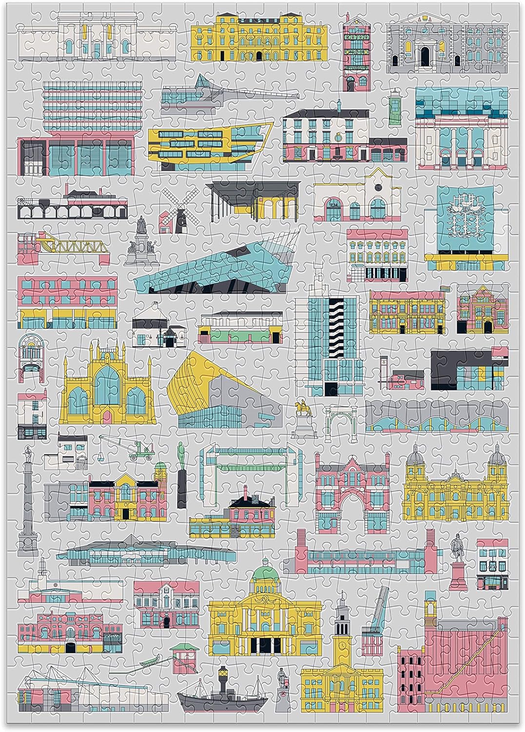 Cloudberries Buildings - Fun 500-Piece Buildings Jigsaw Puzzle for Adults with Cool Architecture and Construction Theme (500 pieces
