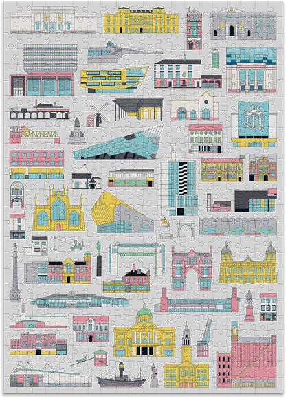 Cloudberries Buildings - Fun 500-Piece Buildings Jigsaw Puzzle for Adults with Cool Architecture and Construction Theme (500 pieces