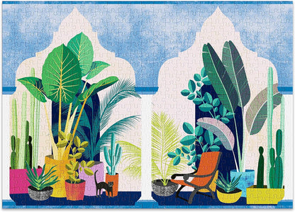Cloudberries Hideaway - Rompecabezas Divertido y Moderno de 500 Piezas para Adultos con una Planta de Interior y un Tema de Cactus (500 Piezas)