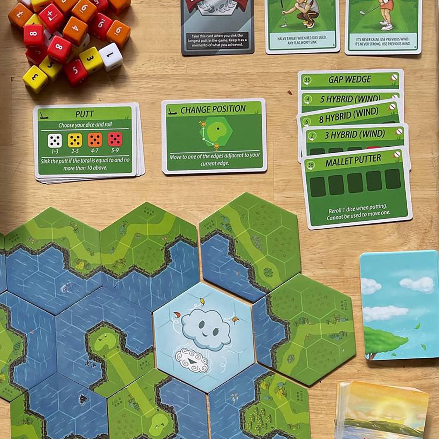 18 Holes: Putting, Wind & Coastlines Expansion - Golf Course Board Game, Seabrook Studios, for 1st & 2nd Editions