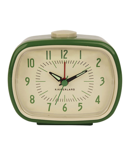 Kikkerland Retro Alarm Clock, Green, ABS ABS Green