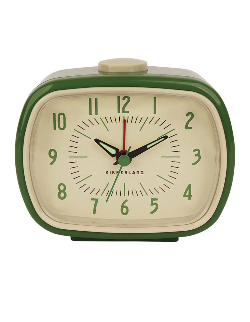 Kikkerland Retro Alarm Clock, Green, ABS ABS Green