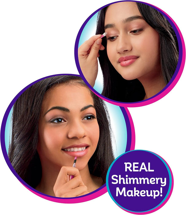 Shimmer and Sparkle Estudio de Belleza Iluminado con Anillo para Selfie, Juego de Maquillaje, Ideas de Regalo para niñas, Seguro y no tóxico, Multicolor, Medium (Larose Ind 17346