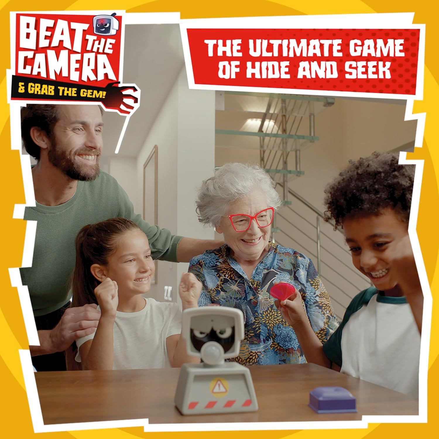 Jeux TOMY Hold up ! - Se faufiler, voler une pierre précieuse, désactiver l'alarme - Jeu familial de chasse au trésor - Jeux enfant +3 ans - Cadeaux d'anniversaire et de Noël