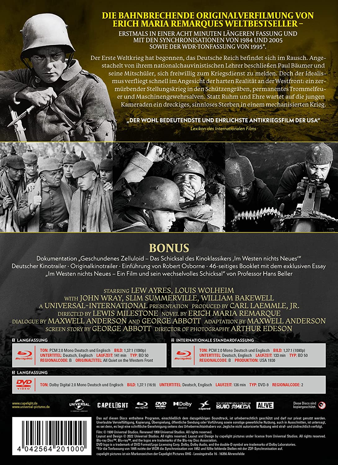 Im Westen nichts Neues - 3-Disc Limited Collector's Edition im Mediabook (2x Blu-ray + DVD