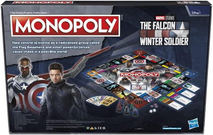 Monopoly: Marvel Studios' The Falcon and the Winter Soldier Edition Board Game for 2-6 Players for Ages 14 and Up, Multicolor