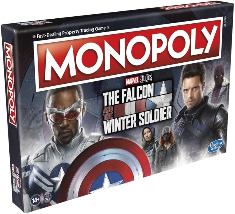 Monopoly: Marvel Studios' The Falcon and the Winter Soldier Edition Board Game for 2-6 Players for Ages 14 and Up, Multicolor