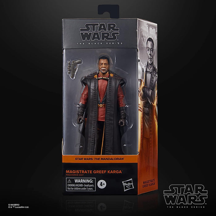 STAR WARS The Black Series Magistrate Greef Karga Toy 6-Inch-Scale The Mandalorian Collectible Action Figure Toys for Kids Ages 4 and Up, Multicolored, F5523