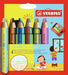 STABILO Lapices de colores woody 3 en 1 duo estuche de 6 colores surtidos