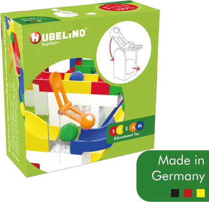 Hubelino 420657 Marble Run Gravity Hammer Expansion set- 6 pieces- Compatible with popular building block system, for Ages 4 and Up (Made in Germany