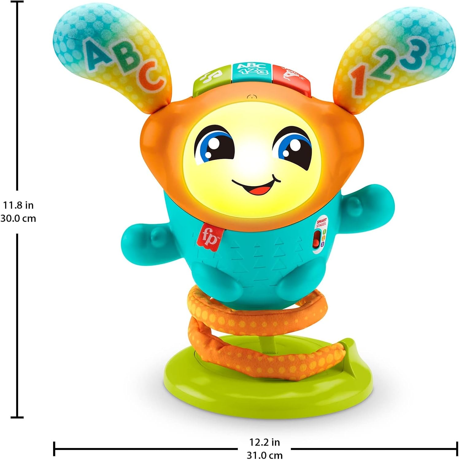 Fisher-Price DJ Bouncin’ Beats UK version, Baby Toys 12+ Months | Baby Sensory Toys for 1 Year Old Boys | Musical Toys for 1 Year Old Girls | Babies 1st Birthday Gifts for Girls | 9-36m, HJP92