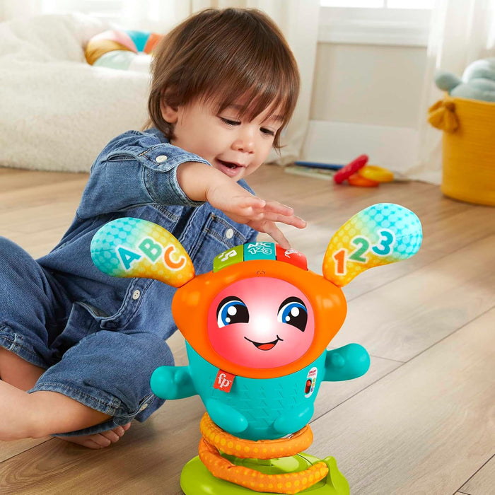 Fisher-Price DJ Bouncin’ Beats UK version, Baby Toys 12+ Months | Baby Sensory Toys for 1 Year Old Boys | Musical Toys for 1 Year Old Girls | Babies 1st Birthday Gifts for Girls | 9-36m, HJP92
