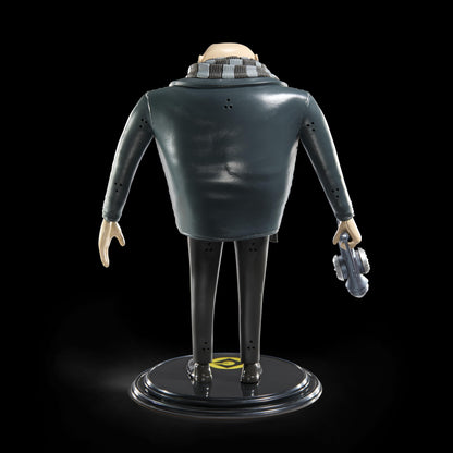 BendyFigs The Noble Collection Minions Gru - Noble Toys 16cm Bendable Posable Collectible Doll Figure With Stand and Mini Accessory