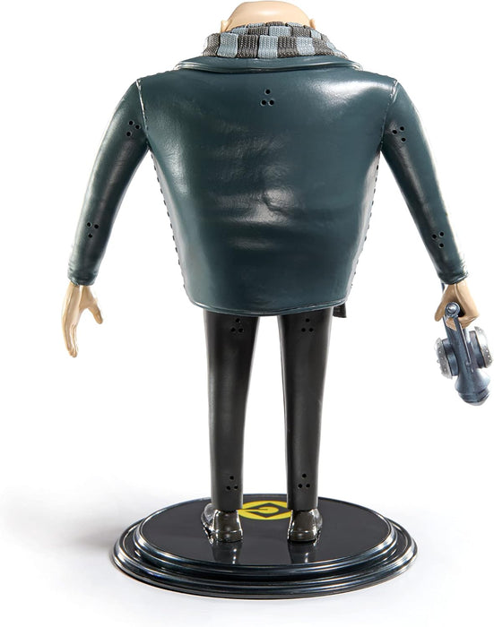 BendyFigs The Noble Collection Minions Gru - Noble Toys 16cm Bendable Posable Collectible Doll Figure With Stand and Mini Accessory