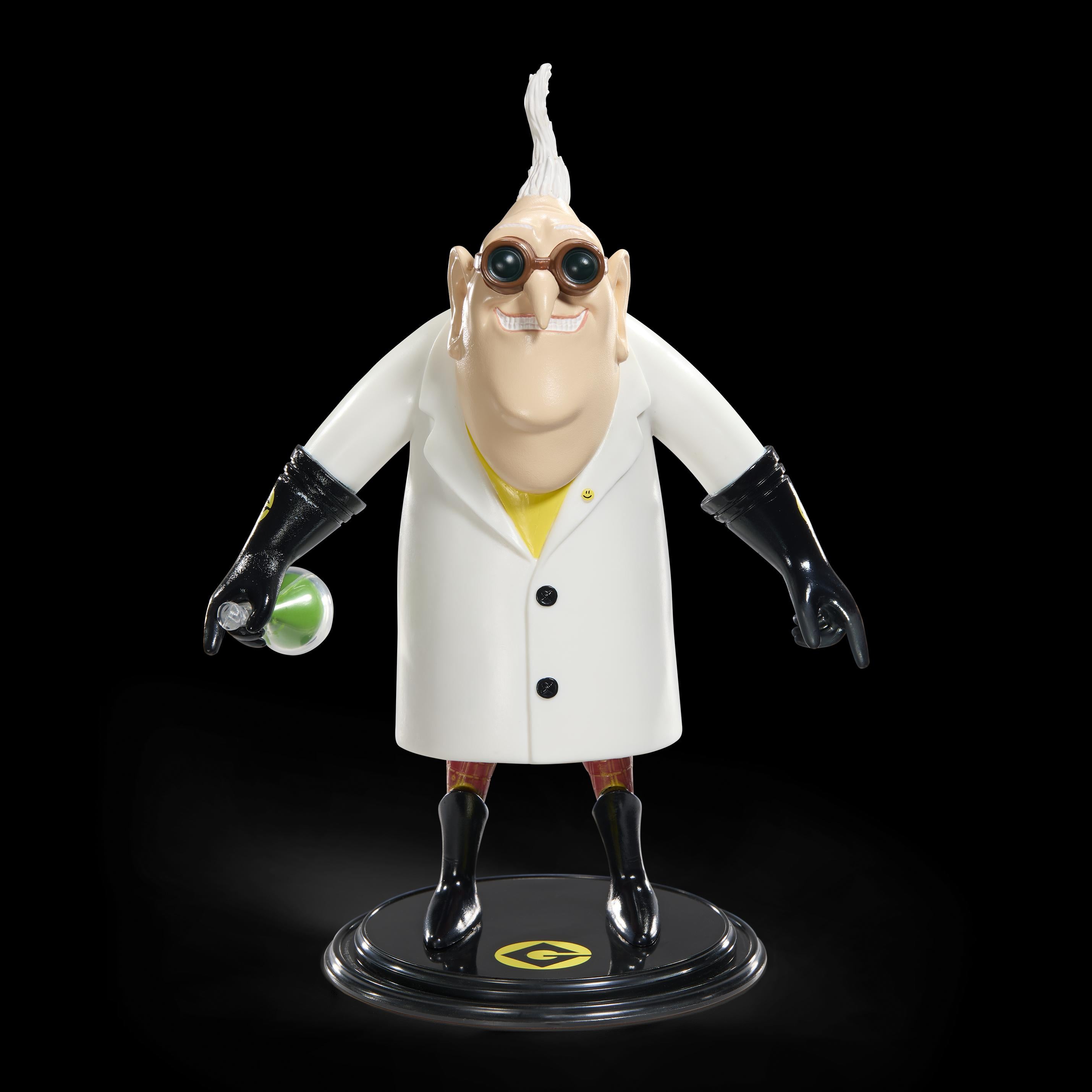 BendyFigs The Noble Collection Minions Dr Nefario - Noble Toys 18.5cm Bendable Posable Collectible Doll Figure With Stand and Mini Accessory