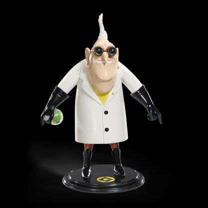BendyFigs The Noble Collection Minions Dr Nefario - Noble Toys 18.5cm Bendable Posable Collectible Doll Figure With Stand and Mini Accessory