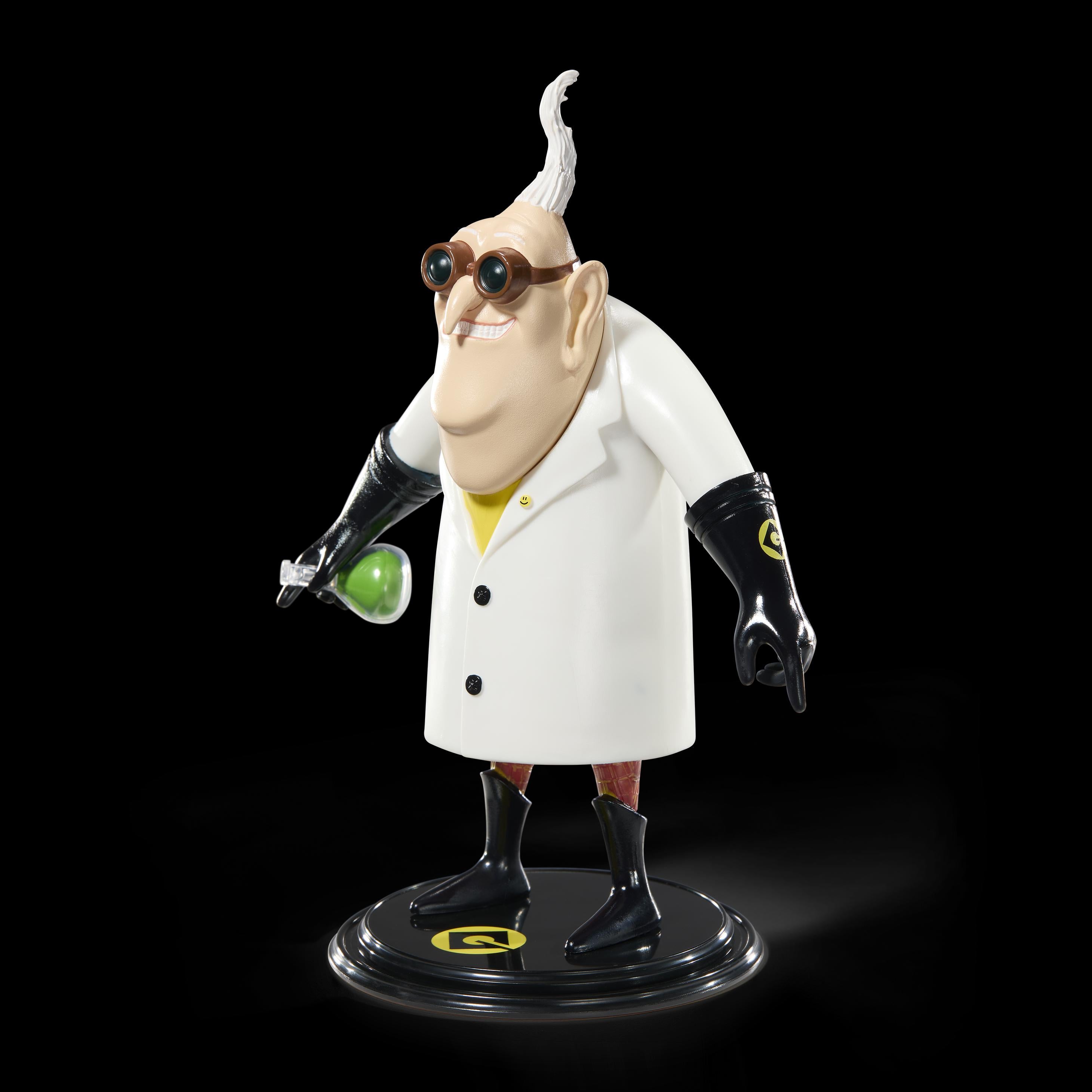 BendyFigs The Noble Collection Minions Dr Nefario - Noble Toys 18.5cm Bendable Posable Collectible Doll Figure With Stand and Mini Accessory