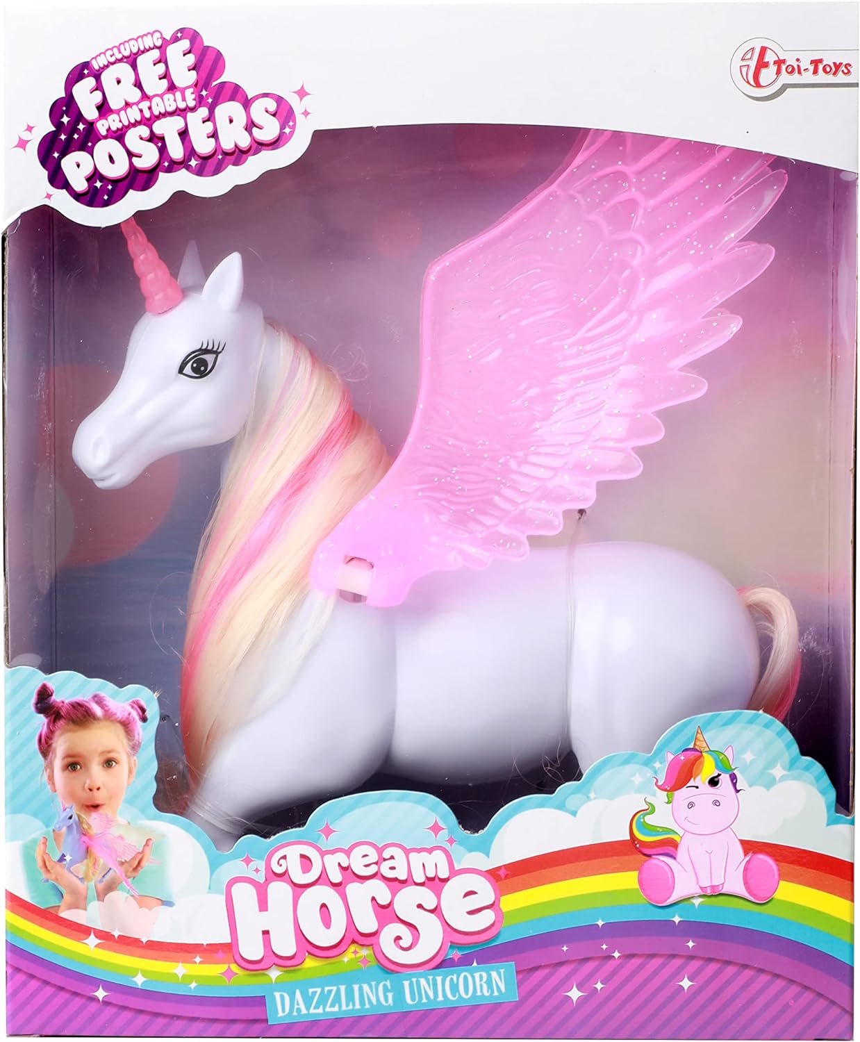 Toi-Toys playing Dream Horsefigure winged unicorn 18 cm
