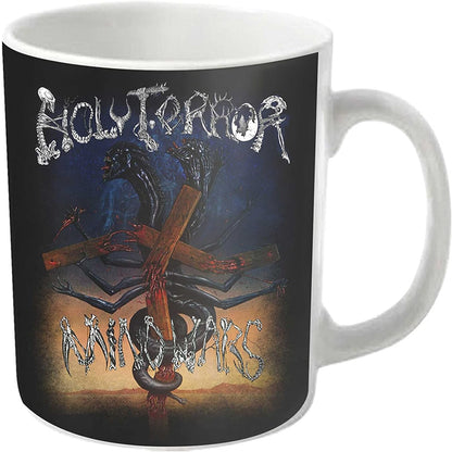 Holy Terror Mug Mind Wars Band Logo Official White Boxed One Size