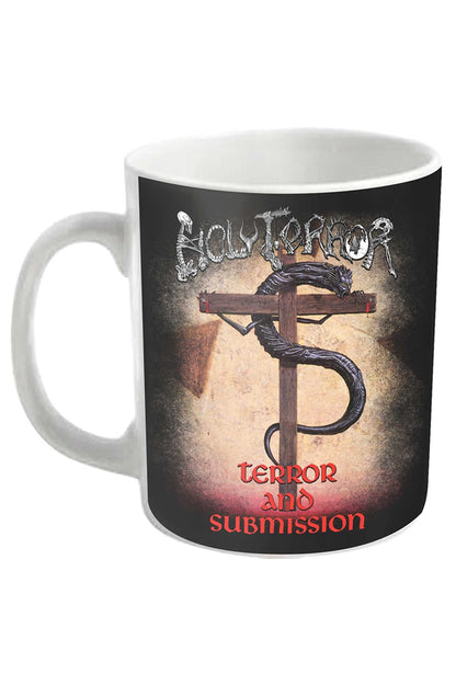 Holy Terror Mug Terror and Submission Band Logo Official White Boxed One Size