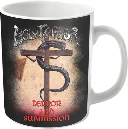 Holy Terror Mug Terror and Submission Band Logo Official White Boxed One Size