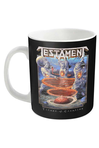 Testament Mug Titans of Creation Band Logo Official White Boxed One Size
