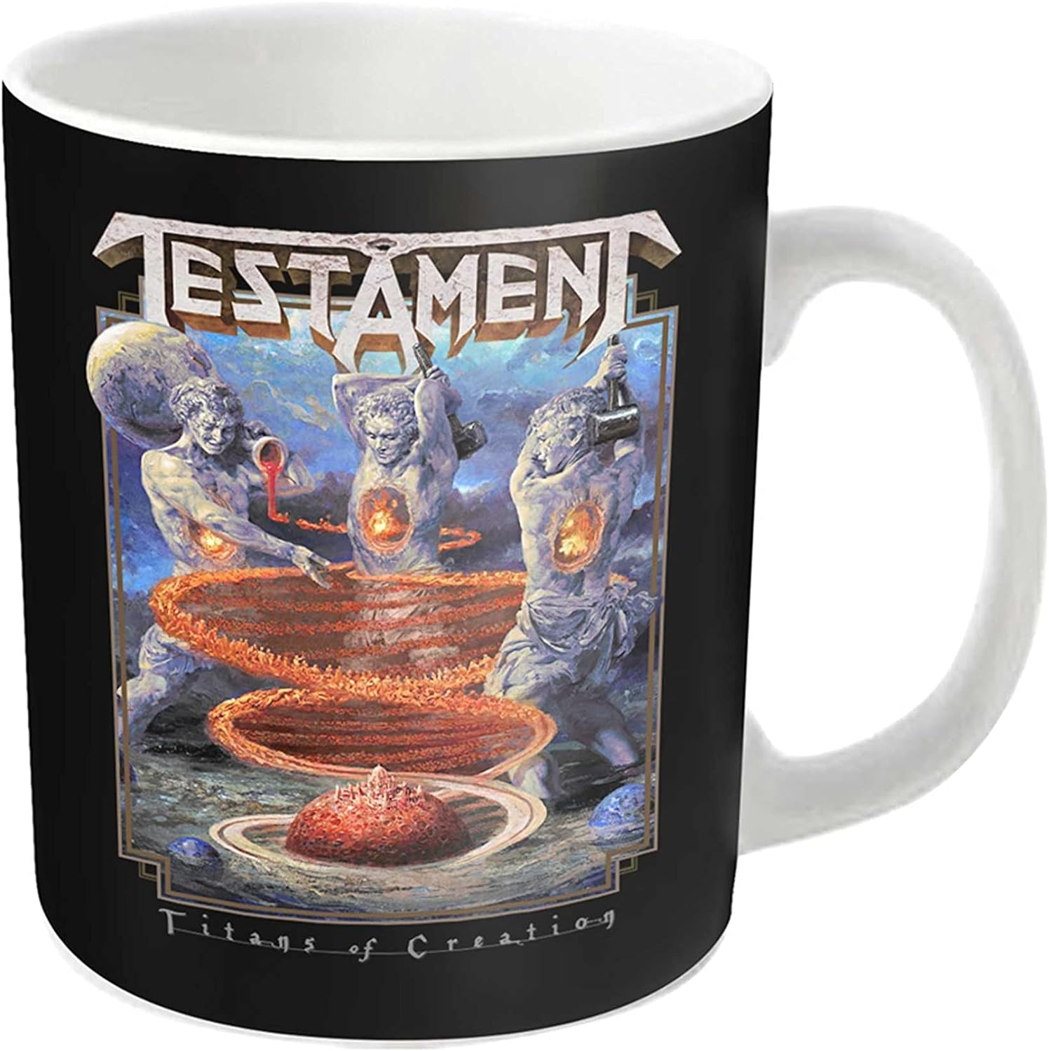 Testament Mug Titans of Creation Band Logo Official White Boxed One Size