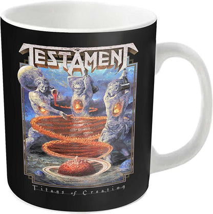 Testament Mug Titans of Creation Band Logo Official White Boxed One Size