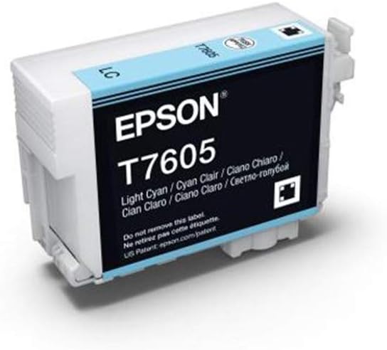 Epson C13T76054010 T7605 Ink Cartridge, Light Cyan, Genuine