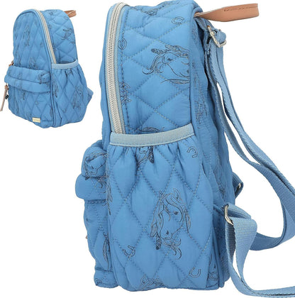 Miss Melody - Small Backpack -  Blue Quilt - (0412026)