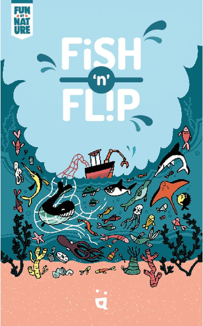 Helvetiq Fish 'N' Flip Card Game | Ocean Themed Strategy Game | Cooperative Game | Fun Family Game for Kids and Adults | Ages 7+ | 1-4 Players | Average Playtime 20 Minutes | Made