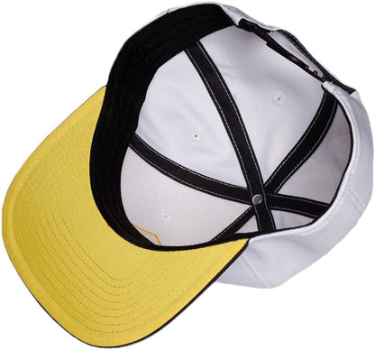 Pokemon Cappellino Baseball Pikachu Logo Giapponese Ufficiale Bianco Snapback