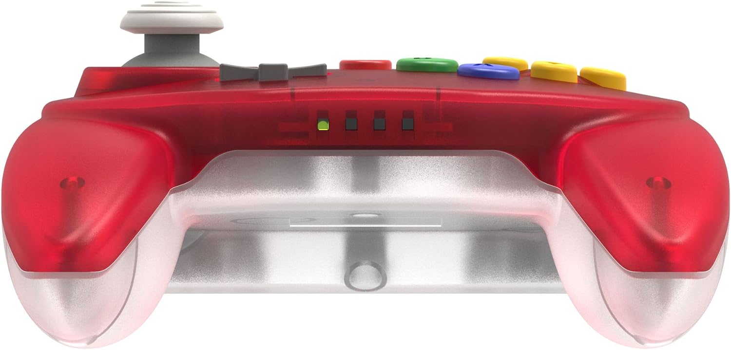 Retro-Bit Tribute64 2.4Ghz Wireless Controller For N64, Switch, PC, Mac and Other USB Devices - Clear Red (Nintendo Switch//