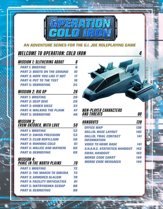 GI JOE RPG OPERATION COLD IRON ADV BOOK HC