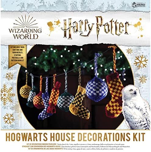 Wizarding World - Hogwarts Christmas Decorations Kit - Harry Potter Wizarding World Knitting Kits by Eaglemoss Collections