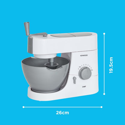 Casdon 63550 Kenwood Toy Mixer for Children Aged 3+ | Perfect for Budding Bakers Who Enjoy Mixing Real Food, Grey,26x15.5x19.5 cm