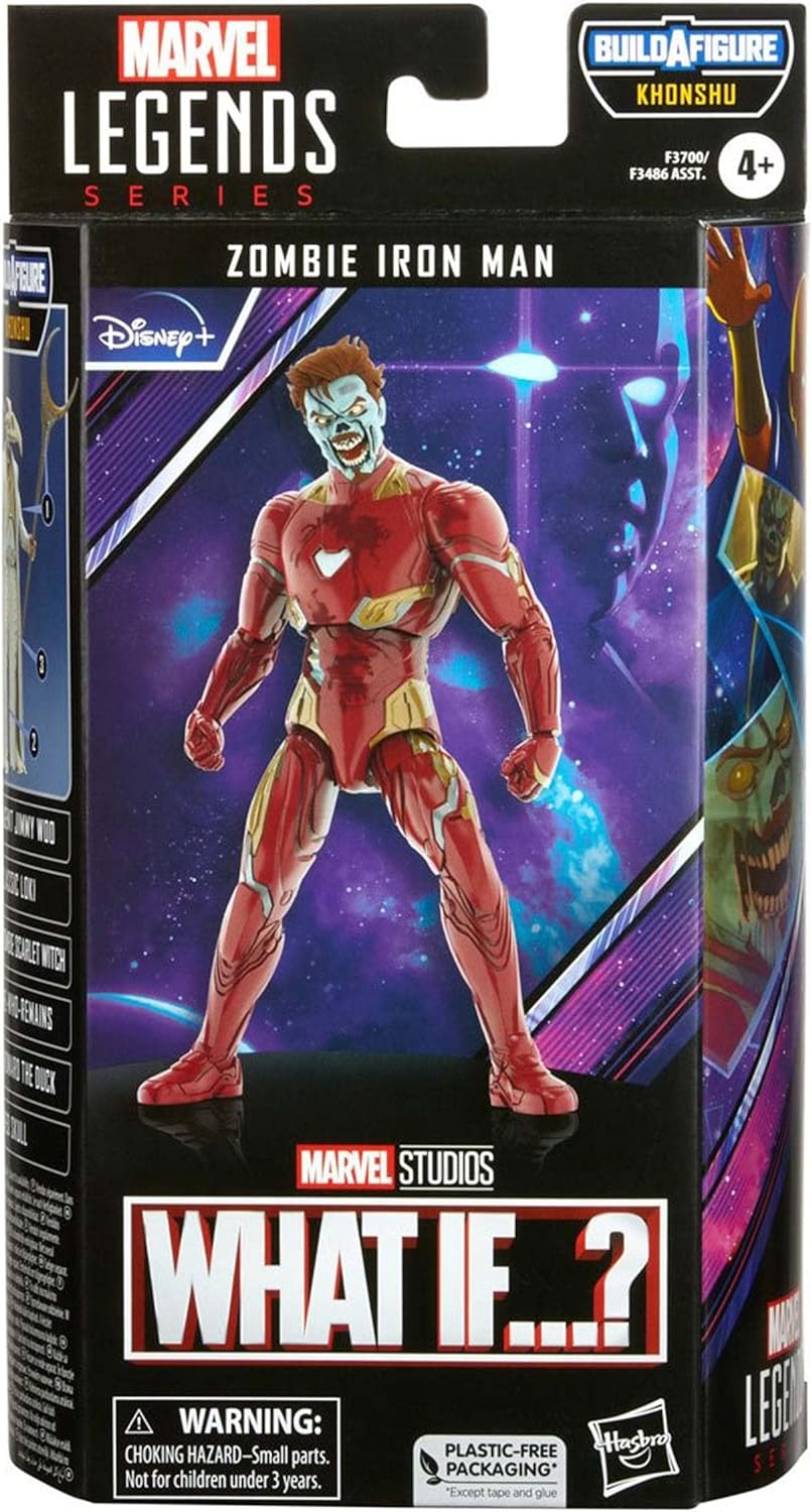 Marvel Legends Series MCU Disney Plus What If Zombie Iron Man Marvel Action Figure for 4+ years, 4 Accessories
