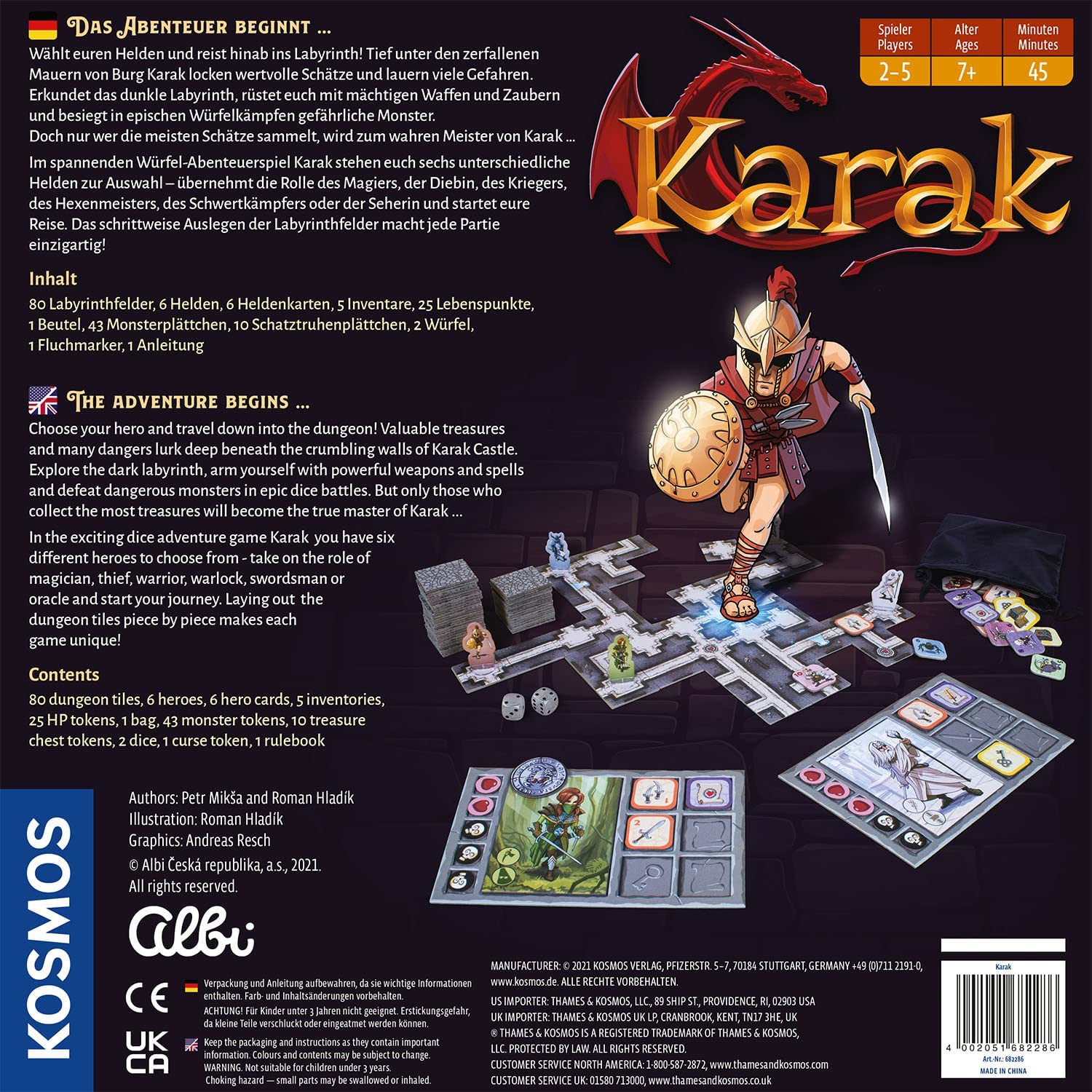 Thames & Kosmos | 682286 | Karak | Family Game | Competitive Board Game | 2-5 Players | Ages 7+